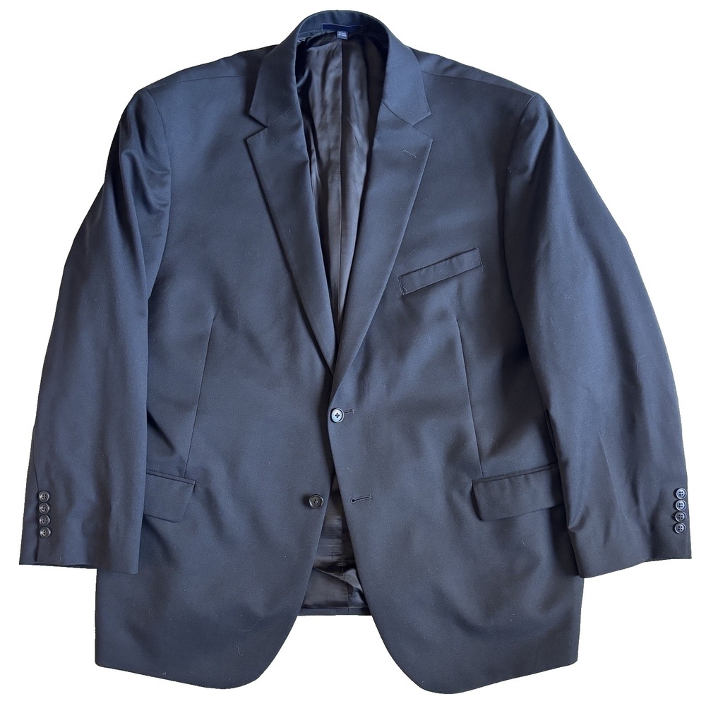 mens black Jos A‎ Bank 1905 all season wool blazer jacket sport suit coat 50 R